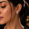 Modern prism rhodium studs